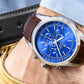 Zegarek Męski Giewont Chronograph Sapphire Srebrno Niebieski GW7650-A5