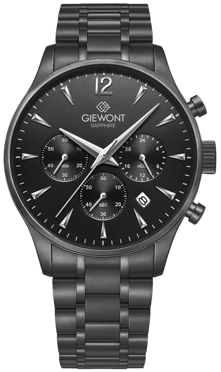 Men's Watch Giewont Chronograph Sapphire Black GW6310-B1