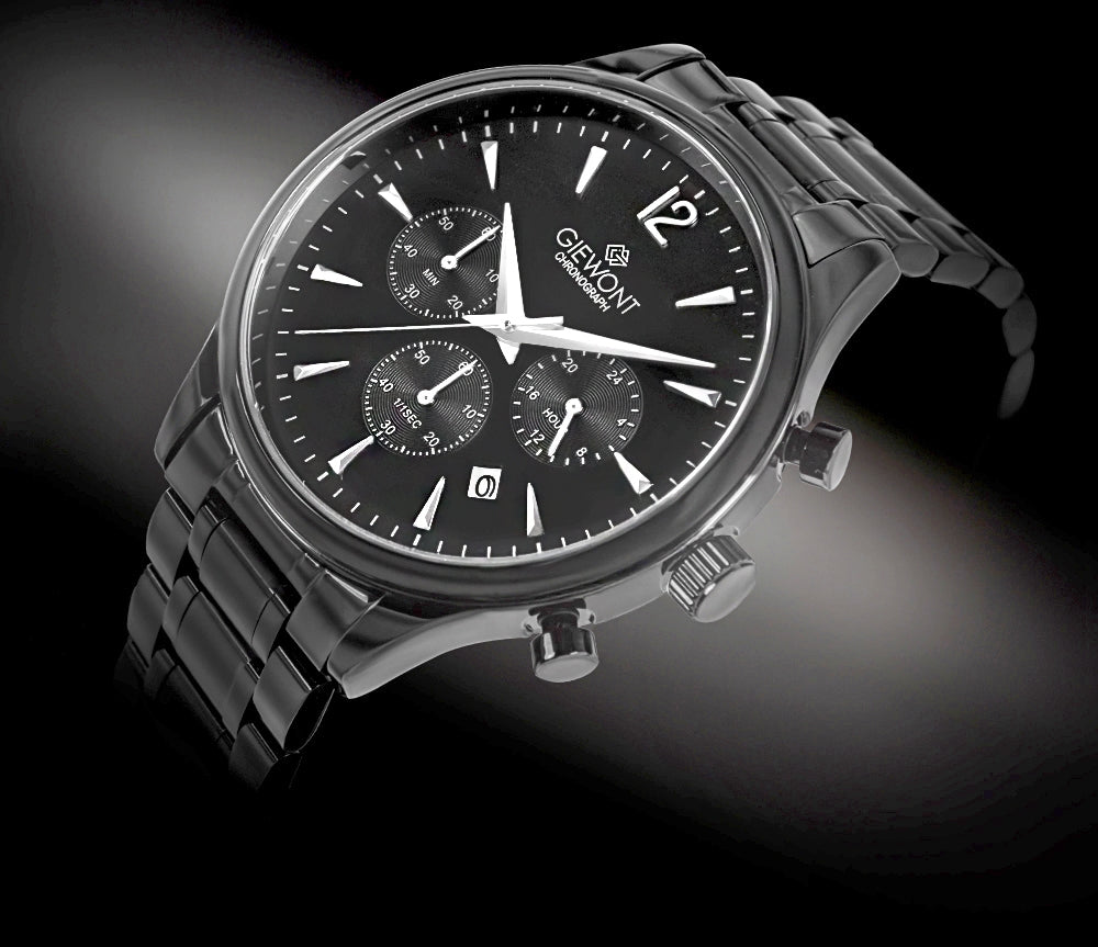Men's Watch Giewont Chronograph Sapphire Black GW6310-B1