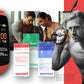 Smartwatch GIEWONT Czarno Czerwony 2 Paski GW200-1