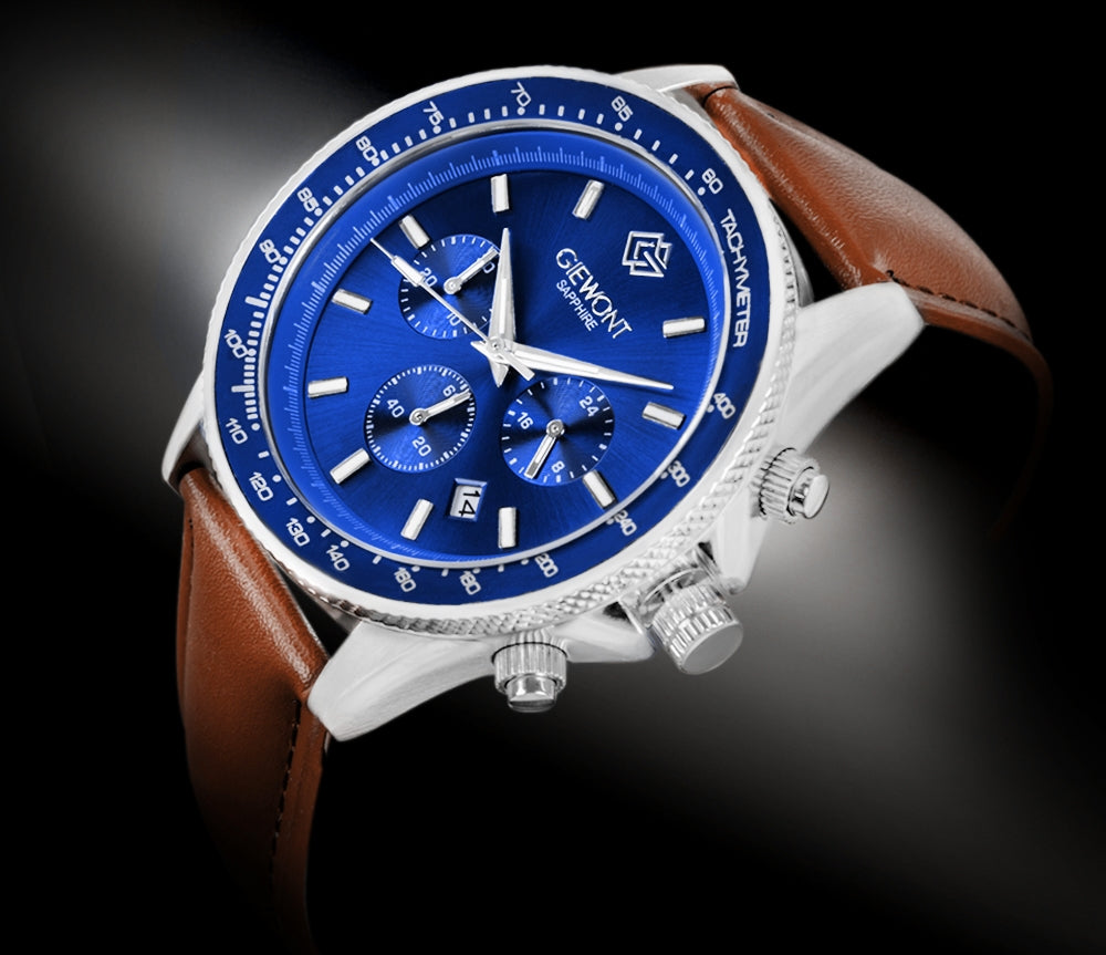Herrenuhr Giewont Chronograph Saphir Braun-Blau GW3520-A5