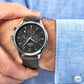 Giewont Herrenuhr Chronograph Saphir Schwarz Silber GW6310-A2