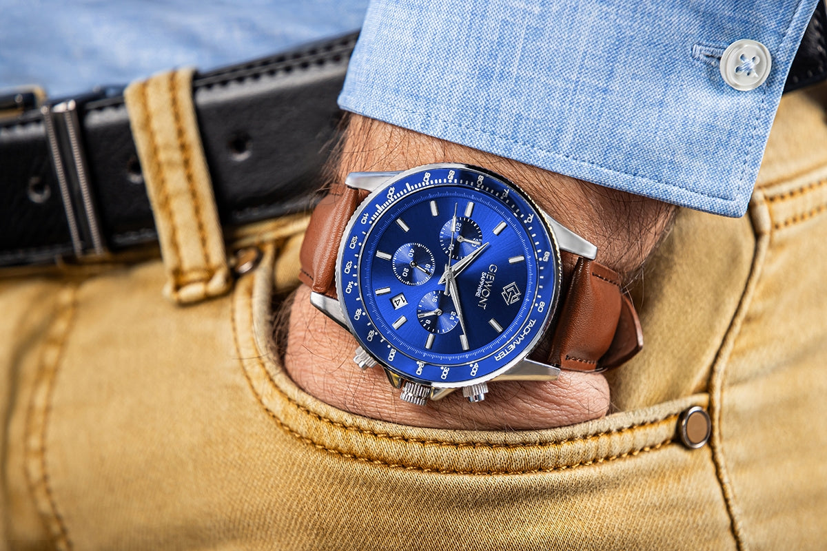 Herrenuhr Giewont Chronograph Saphir Braun-Blau GW3520-A5