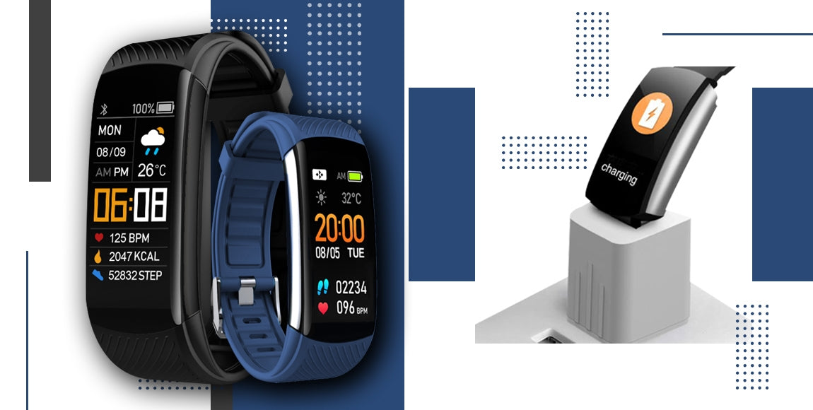 Smartwatch GIEWONT Czarno Granatowy 2 Paski GW200-6