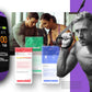 Smartwatch GIEWONT Czarno Fioletowy 2 Paski GW200-3