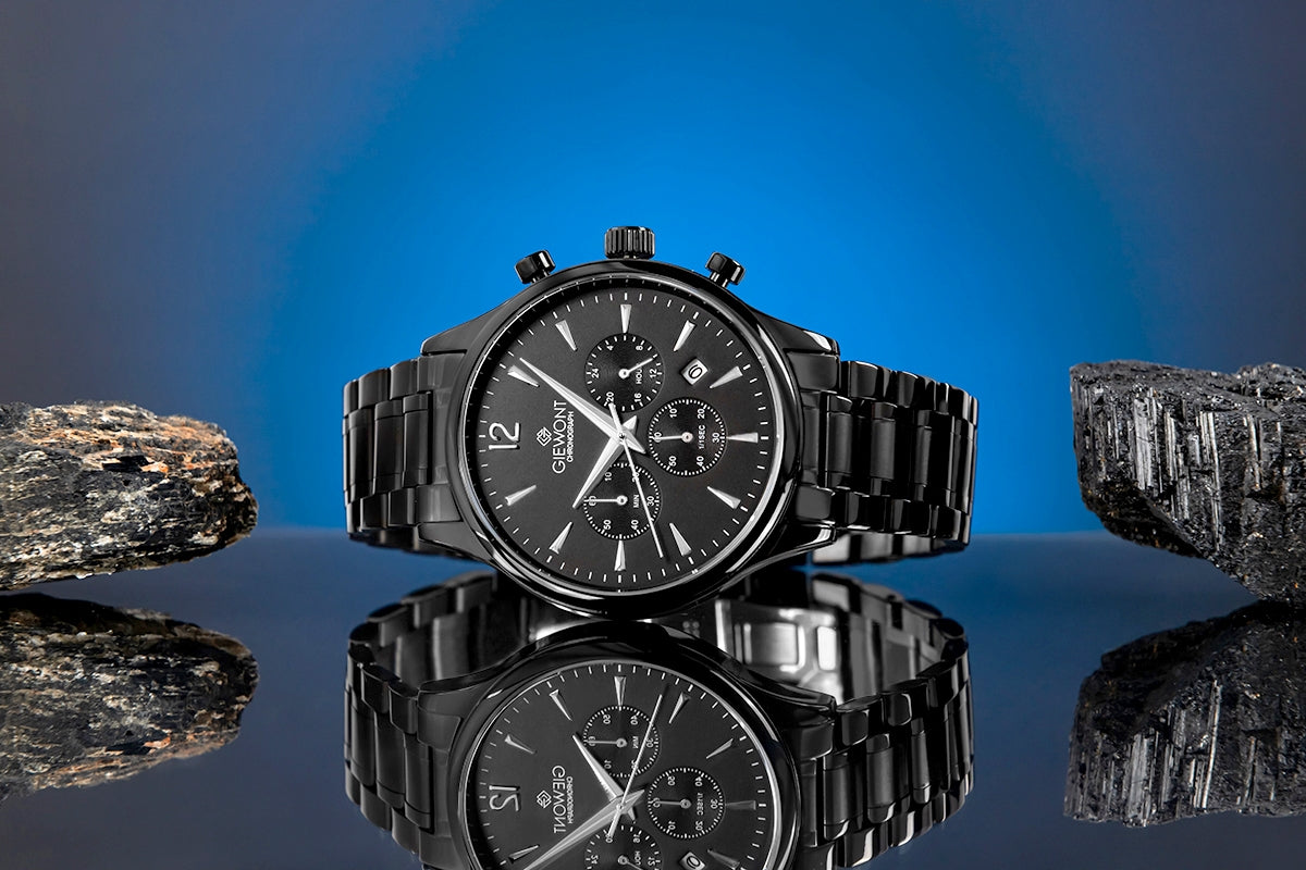 Men's Watch Giewont Chronograph Sapphire Black GW6310-B1