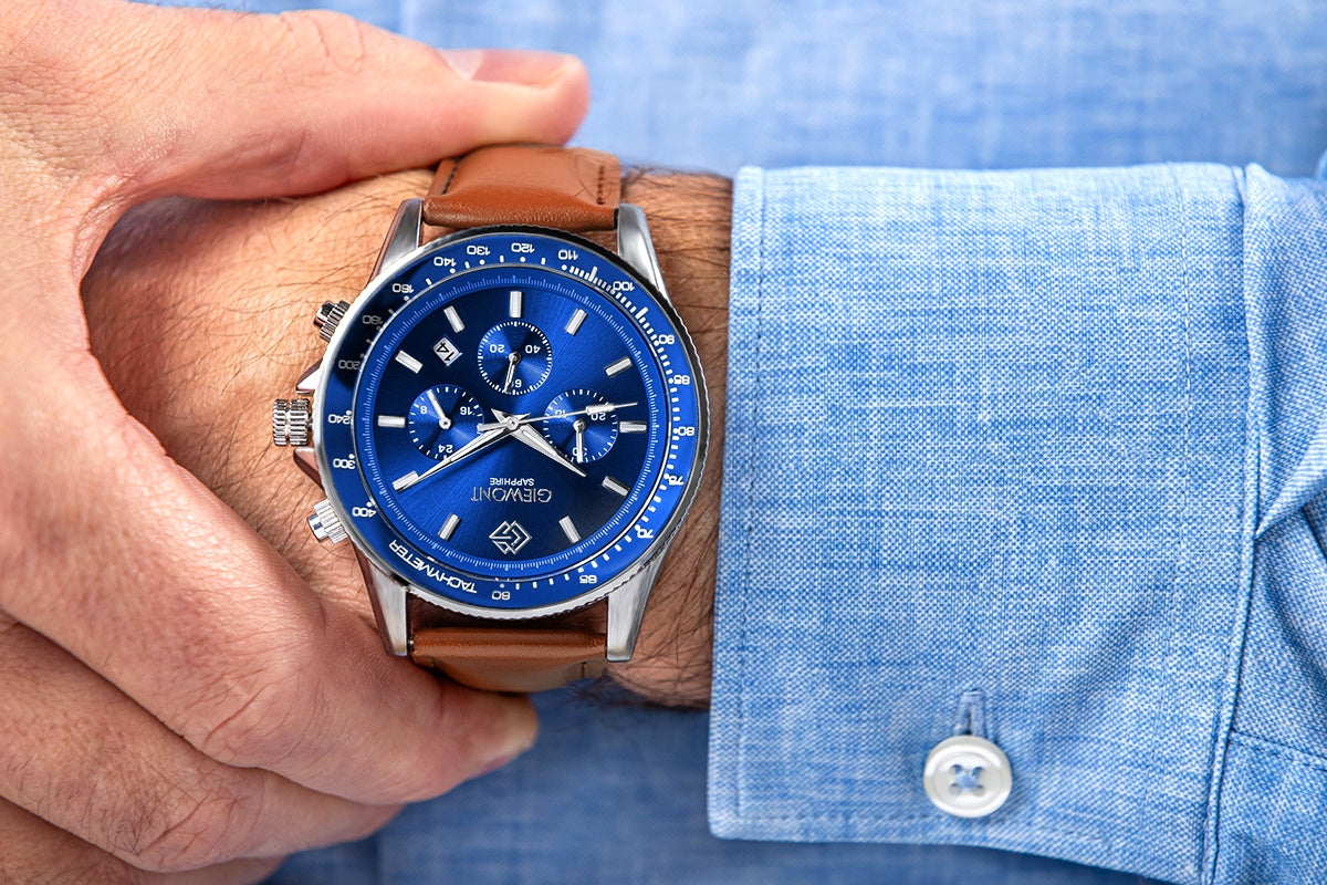 Herrenuhr Giewont Chronograph Saphir Braun-Blau GW3520-A5