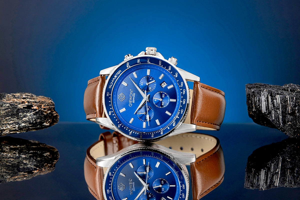 Herrenuhr Giewont Chronograph Saphir Braun-Blau GW3520-A5