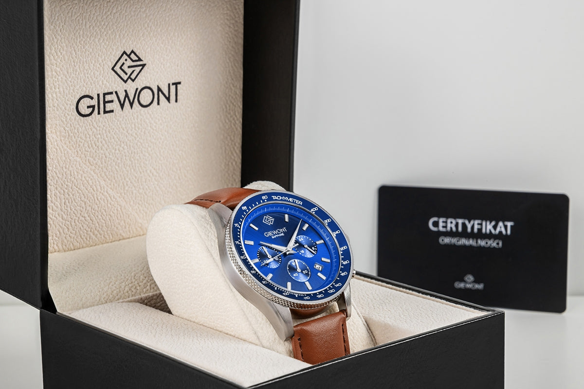 Herrenuhr Giewont Chronograph Saphir Braun-Blau GW3520-A5