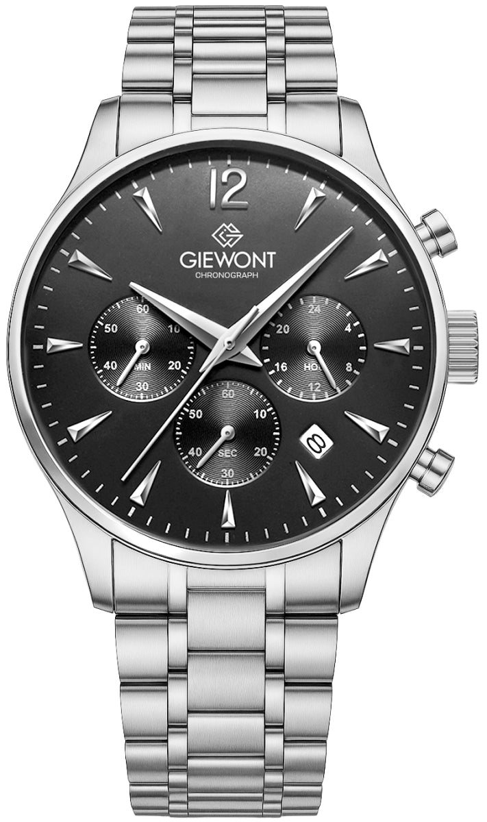 Giewont Men's Chronograph Sapphire Watch Silver GW6310-B2