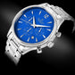 Zegarek Męski Giewont Chronograph Sapphire Srebrno Niebieski GW6310-B3