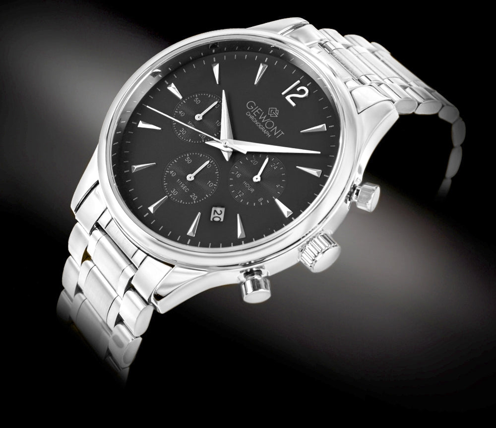 Giewont Men's Chronograph Sapphire Watch Silver GW6310-B2