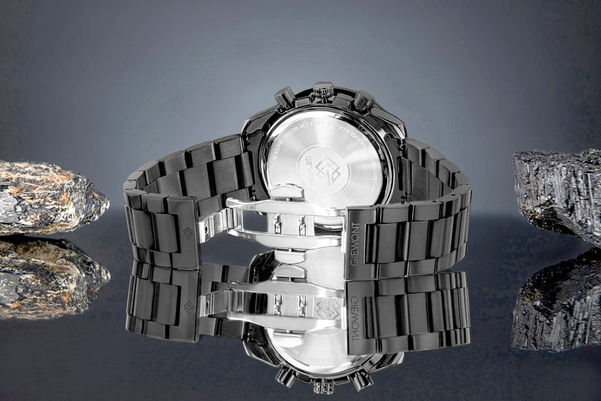 Giewont Men's Chronograph Sapphire Watch Black GW8720-B1