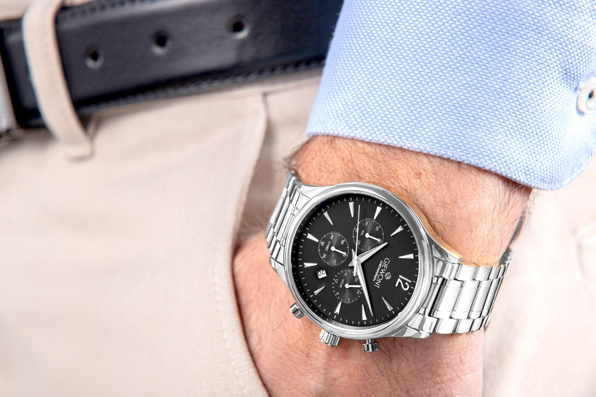 Giewont Men's Chronograph Sapphire Watch Silver GW6310-B2