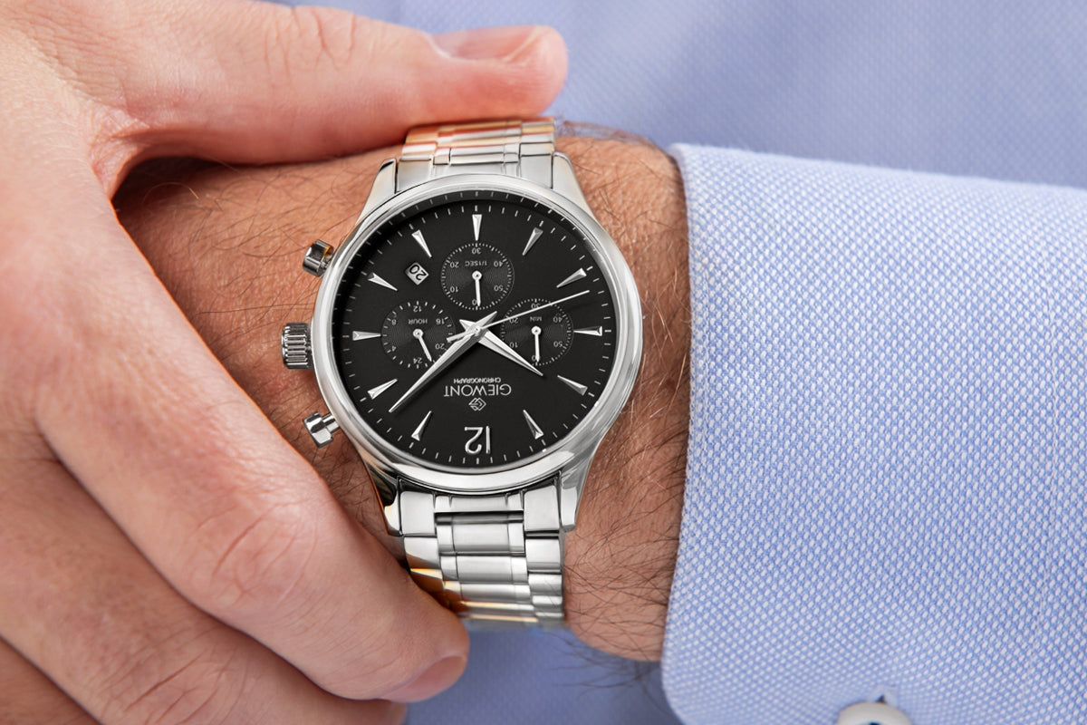 Giewont Men's Chronograph Sapphire Watch Silver GW6310-B2