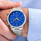 Zegarek Męski Giewont Chronograph Sapphire Srebrno Niebieski GW6310-B3