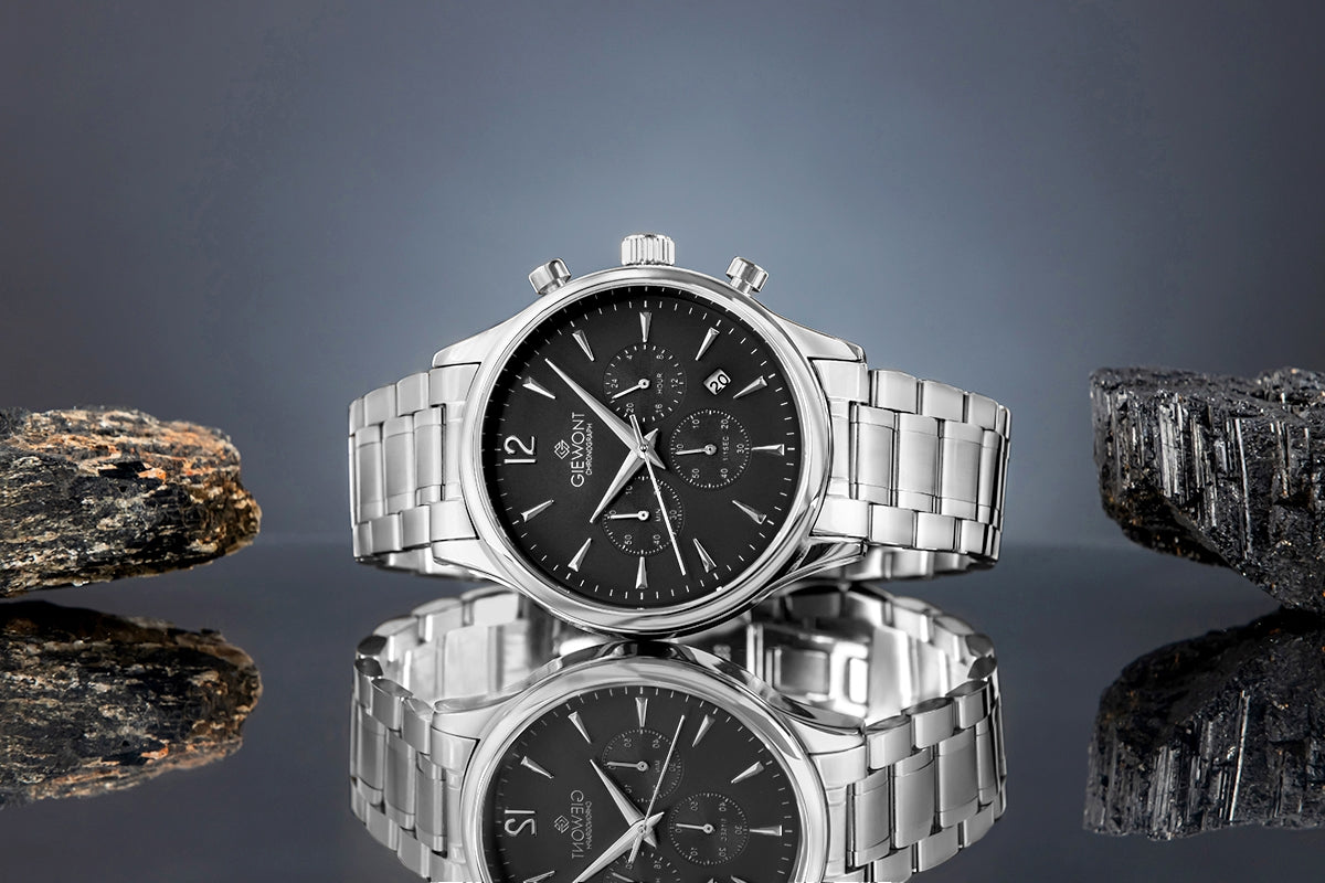 Giewont Men's Chronograph Sapphire Watch Silver GW6310-B2