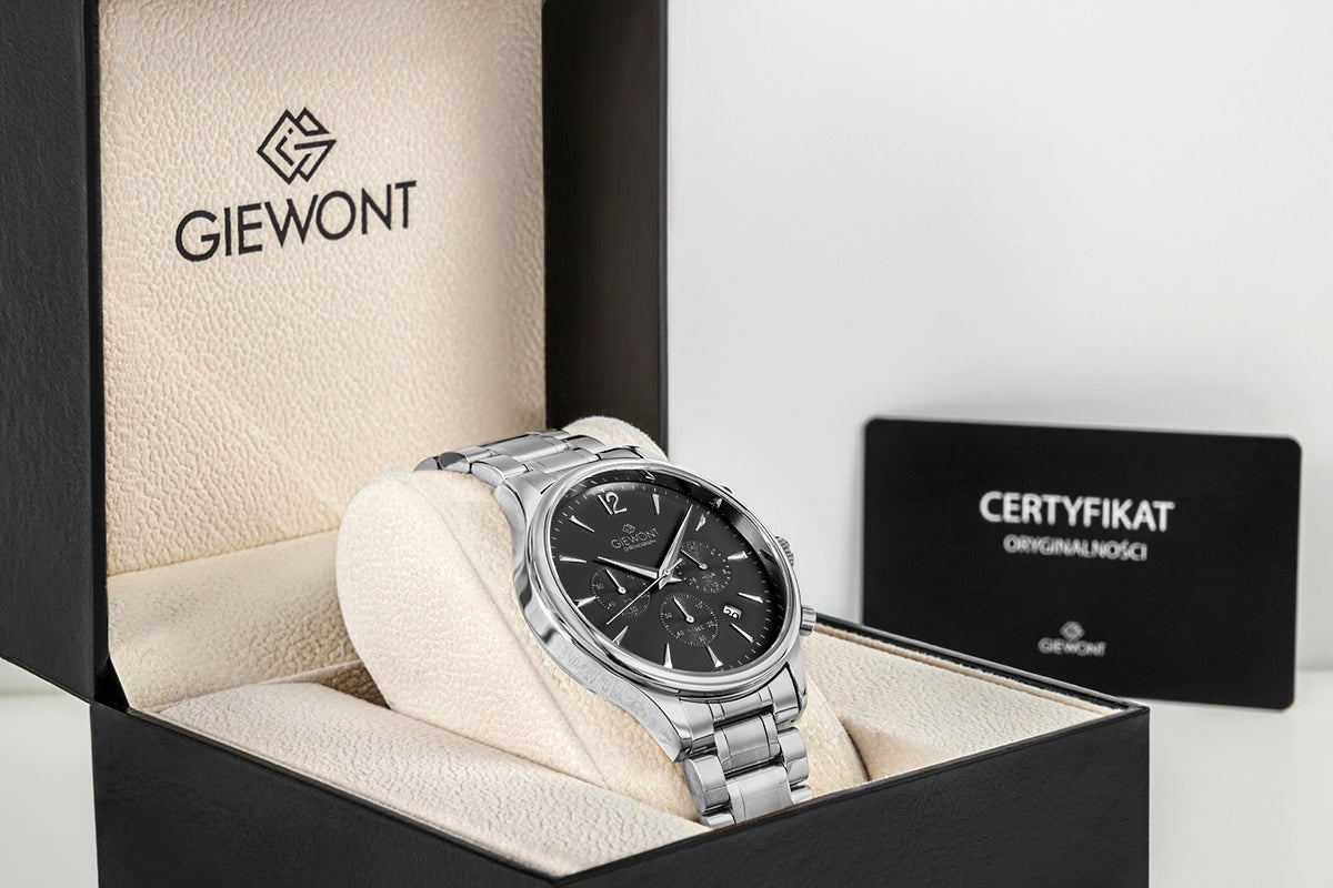 Giewont Men's Chronograph Sapphire Watch Silver GW6310-B2