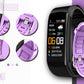 Smartwatch GIEWONT Czarno Jasnofioletowy 2 Paski GW200-8