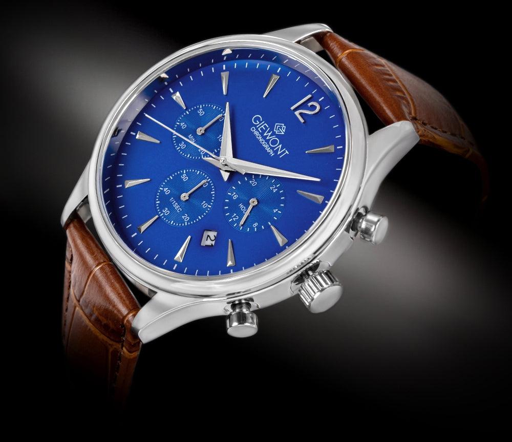 Herrenuhr Giewont Chronograph Saphir Braun-Blau GW6310-A5