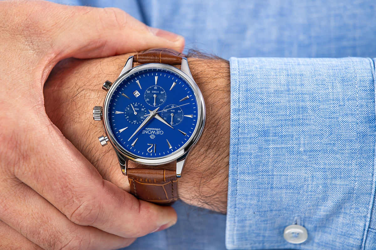 Herrenuhr Giewont Chronograph Saphir Braun-Blau GW6310-A5