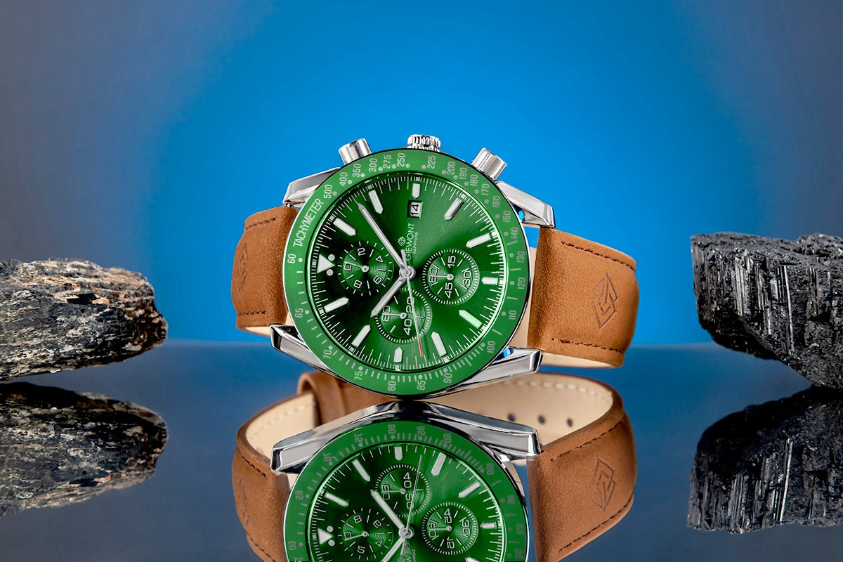 Herrenuhr Giewont Chronograph Saphir Braun-Grün GW8720-A3