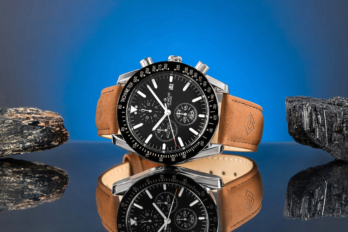 Herrenuhr Giewont Chronograph Saphir Braun-Schwarz GW8720-A1