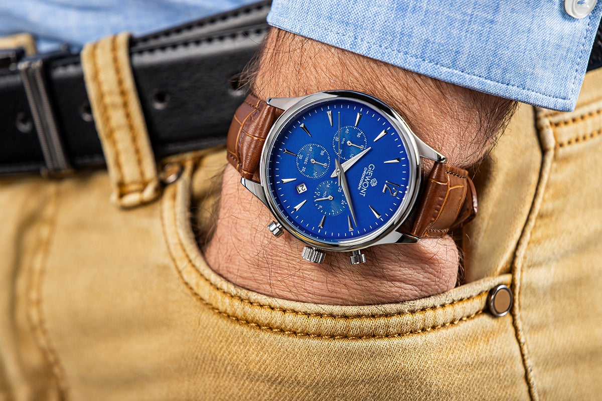 Herrenuhr Giewont Chronograph Saphir Braun-Blau GW6310-A5