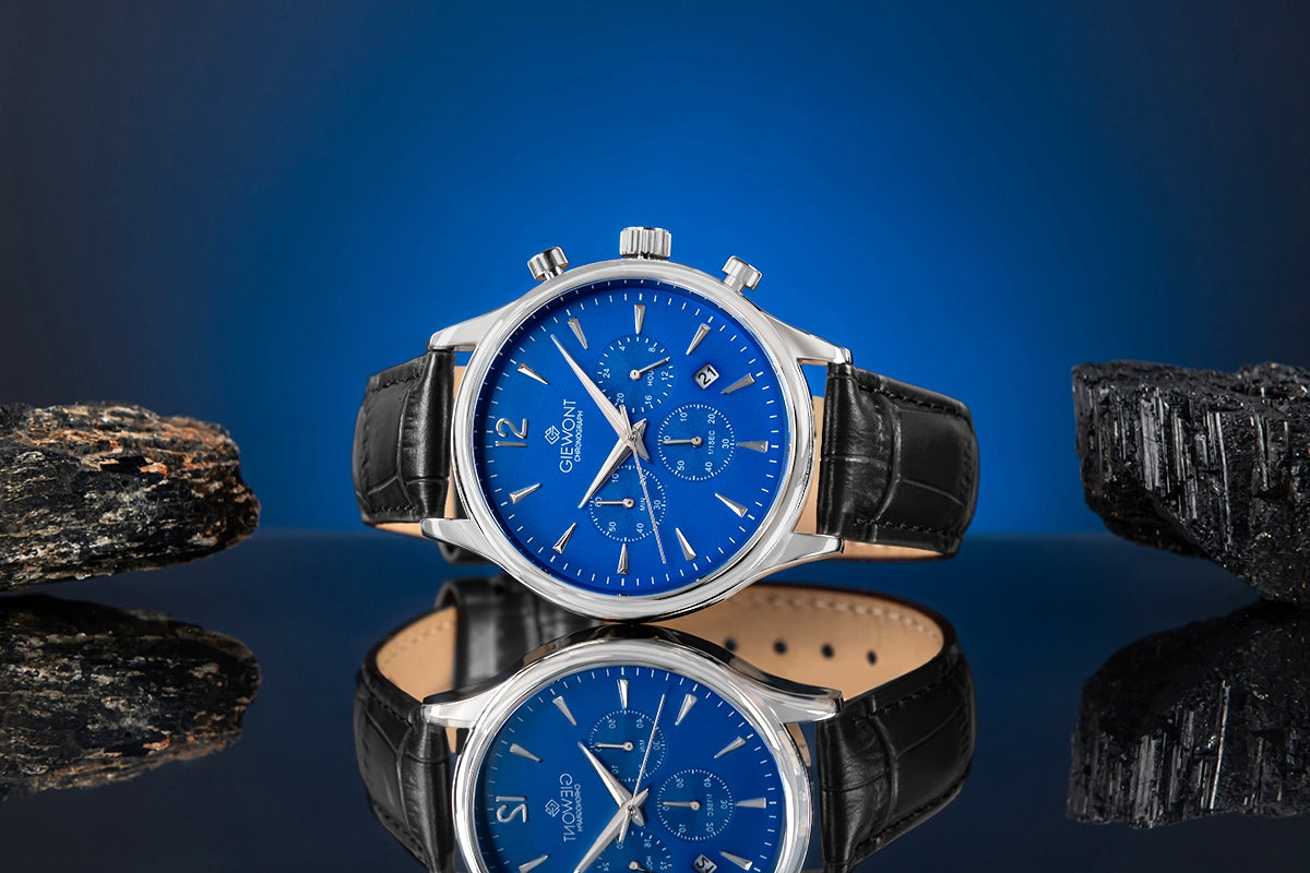 Herrenuhr Giewont Chronograph Saphir Schwarz-Blau GW6310-A3