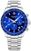 Zegarek Męski Giewont Chronograph Sapphire Srebrno Niebieski GW3520-B3