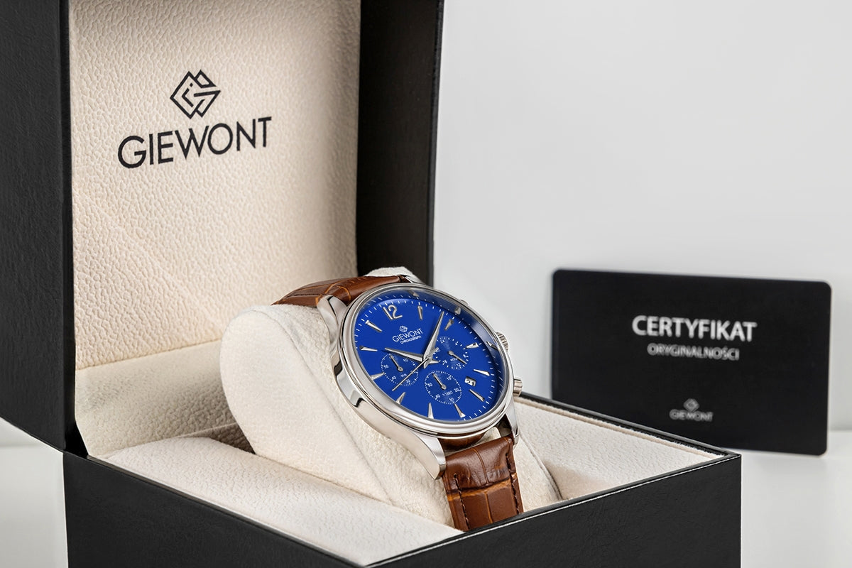 Herrenuhr Giewont Chronograph Saphir Braun-Blau GW6310-A5
