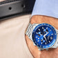 Zegarek Męski Giewont Chronograph Sapphire Srebrno Niebieski GW3520-B3