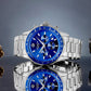 Zegarek Męski Giewont Chronograph Sapphire Srebrno Niebieski GW3520-B3