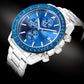 Zegarek Męski Giewont Chronograph Sapphire Srebrno Niebieski GW8720-B3