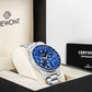 Zegarek Męski Giewont Chronograph Sapphire Srebrno Niebieski GW3520-B3
