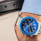 Zegarek Męski Giewont Chronograph Sapphire Srebrno Niebieski GW8720-B3