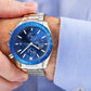 Zegarek Męski Giewont Chronograph Sapphire Srebrno Niebieski GW8720-B3