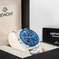 Zegarek Męski Giewont Chronograph Sapphire Srebrno Niebieski GW8720-B3