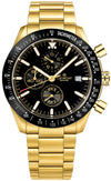 Zegarek Męski Giewont Chronograph Sapphire Złoto Czarny GW8720-B4