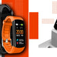 Smartwatch GIEWONT Czarno Pomarańczowy 2 Paski GW200-9