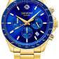 Zegarek Męski Giewont Chronograph Sapphire Złoto Niebieski GW3520-B5