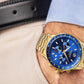 Zegarek Męski Giewont Chronograph Sapphire Złoto Niebieski GW3520-B5