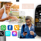 Smartwatch GIEWONT Czarno Pomarańczowy 2 Paski GW200-9
