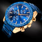 Giewont Herrenuhr Chronograph Saphir Blau Kupfer GW8720-B5