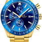 Herrenuhr Giewont Chronograph Saphir Gold Blau GW8720-B6