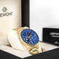 Zegarek Męski Giewont Chronograph Sapphire Złoto Niebieski GW3520-B5