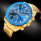 Herrenuhr Giewont Chronograph Saphir Gold Blau GW8720-B6