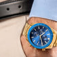 Herrenuhr Giewont Chronograph Saphir Gold Blau GW8720-B6