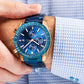 Giewont Herrenuhr Chronograph Saphir Blau Kupfer GW8720-B5
