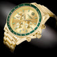 Herrenuhr Giewont Chronograph Saphir Gold Grün GW3520-B6